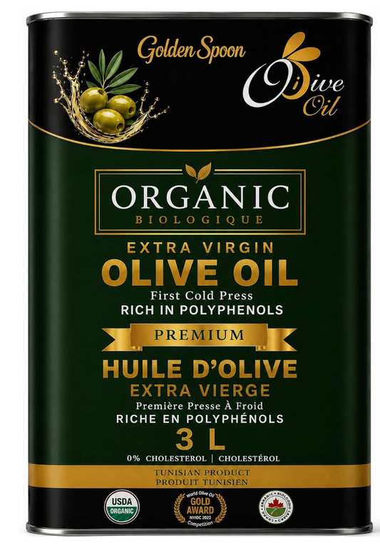 Award winning Extra virgin Olive Oil - 3L - Goldenspoon ORGANIC Olive Oil